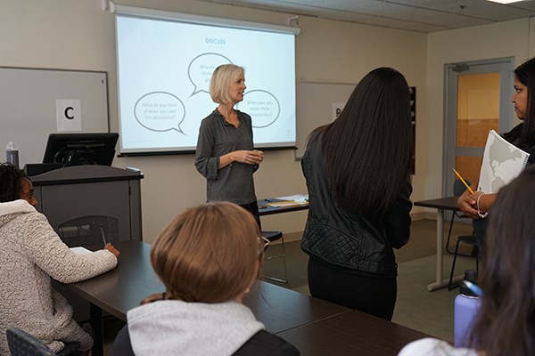 Anne Apigian teaches a one-credit career exploration class at UMass Lowell