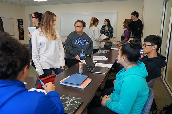 During an in-class career choice exercise at UMass Lowell, most students joined the social/helping group.