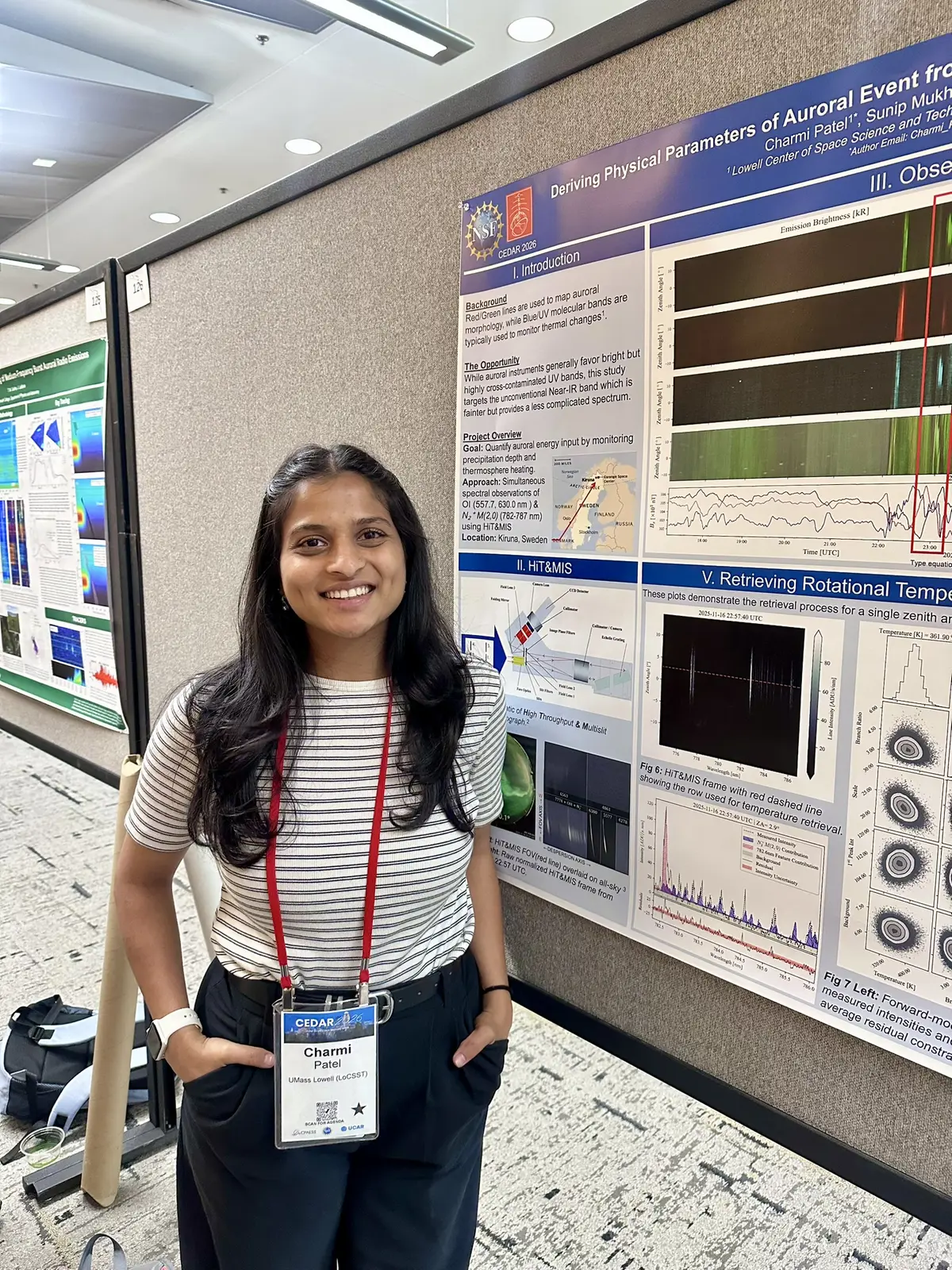 Charmi patel standing at CEDAR event