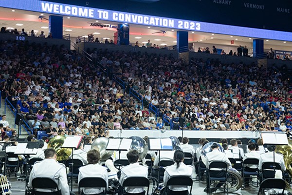 seats at the Tsongas Center Convocation 2023