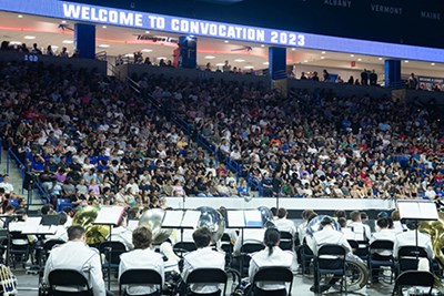 UMass Lowell 2023 Convocation students in the crowd