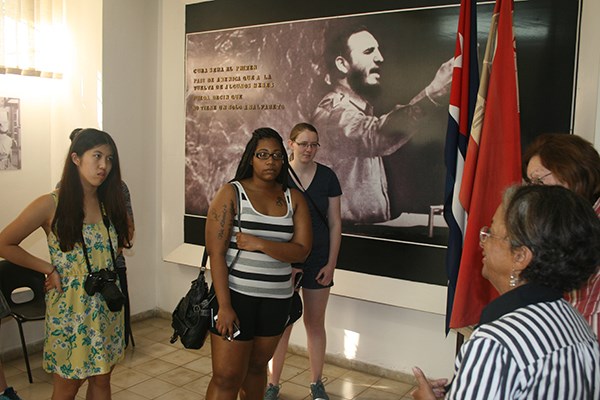 Honors students visit National Literacy Museum in Havana, Cuba