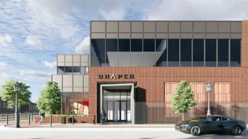Artists impression of the New Draper Microchip facility at Lowell Innovation Network Corridor (LINC) at UMass Lowell.