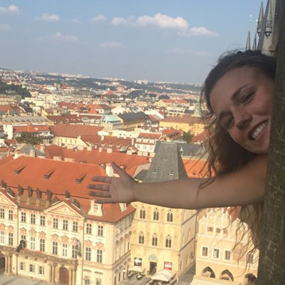 UMass Lowell student Elizabeth Mahoney in Prague