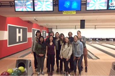 UML Women in Economics club goes bowling