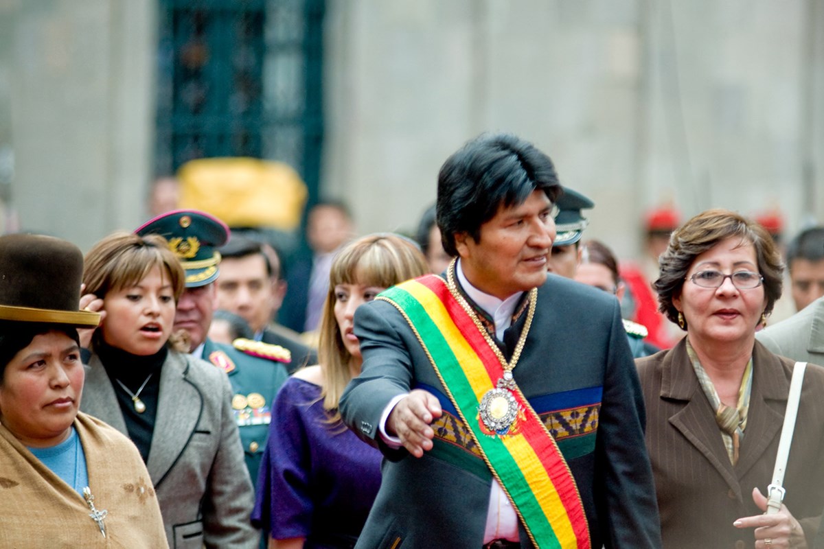 Evo Morales, the President of Bolivia. Image courtesy of Joel Álvarez, via Wikimedia Commons.