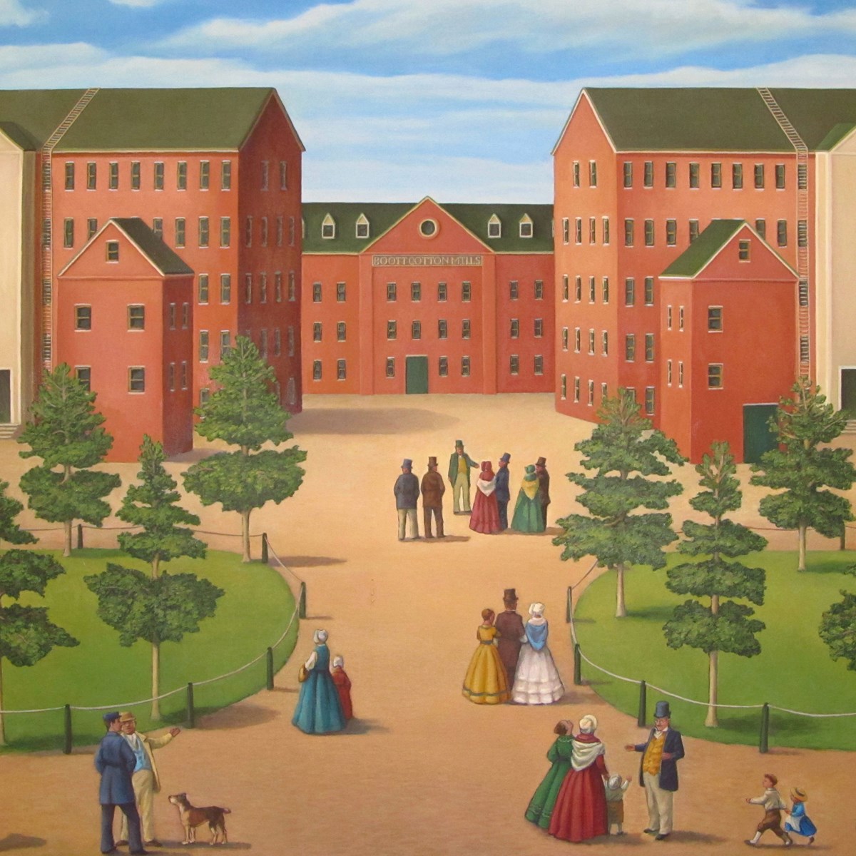 Artist's rendering of mills in Lowell