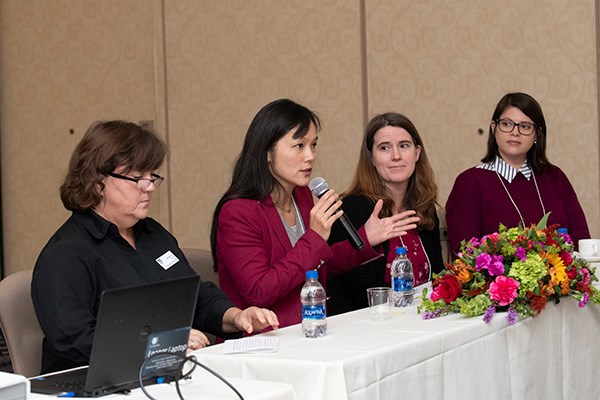 Faculty members take part in a pedagogy panel discussion