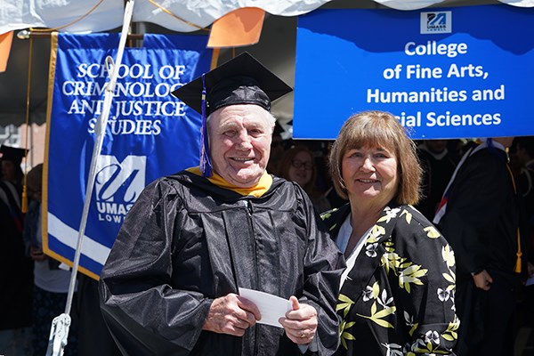 Gerry Devlin and his wife Pixie at Commencement