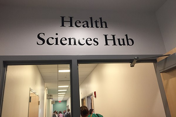 UML health sciences faculty tour the new Health Sciences Hub