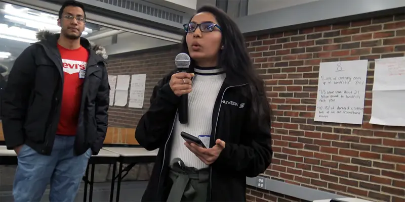 Happyben Patel, sharing her idea during one of DifferenceMaker's workshop series.