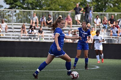 UMass Lowell women's soccer player Gabrielle Weilding chose the exercise and fitness management option in the exercise science major