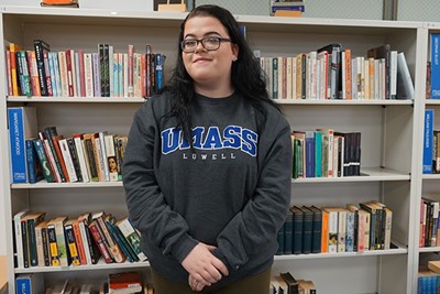 Becca Taft got a peer mentor as a first-semester transfer student in UMass Lowell's Honors College