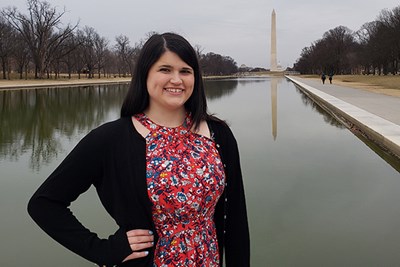 UMass Lowell history honors graduate Caitlin Pinkham now works at the U.S. Department of Education