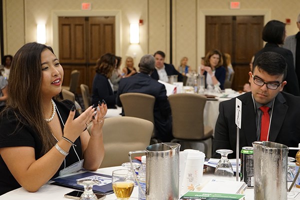 Recent UMass Lowell graduate Daisy Var and Middlesex Community College student Sumail Sajid spoke about their experiences at the Voices of Hunger conference.