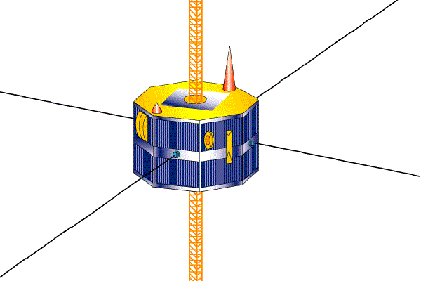IMAGE antennas deployed in space