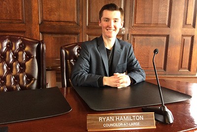 Newly-elected Methuen City Councilor-at-Large Ryan Hamilton is a UMass Lowell sophomore studying political science