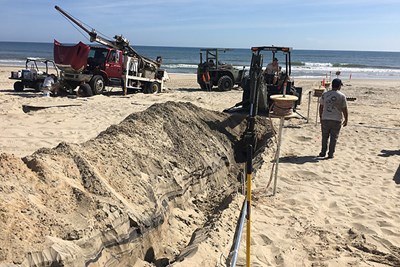 Beach excavation