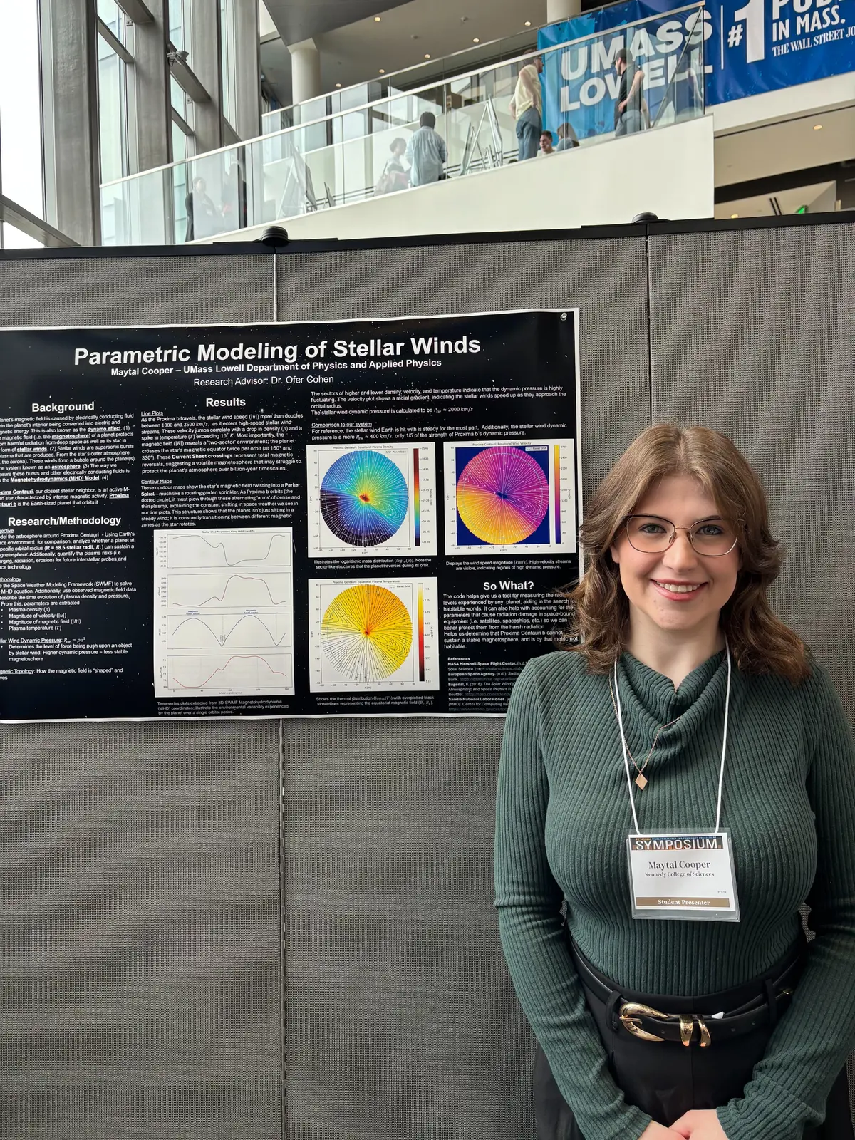 Maytal Cooper presents her poster: "Parametric Modeling of Stellar Winds".
