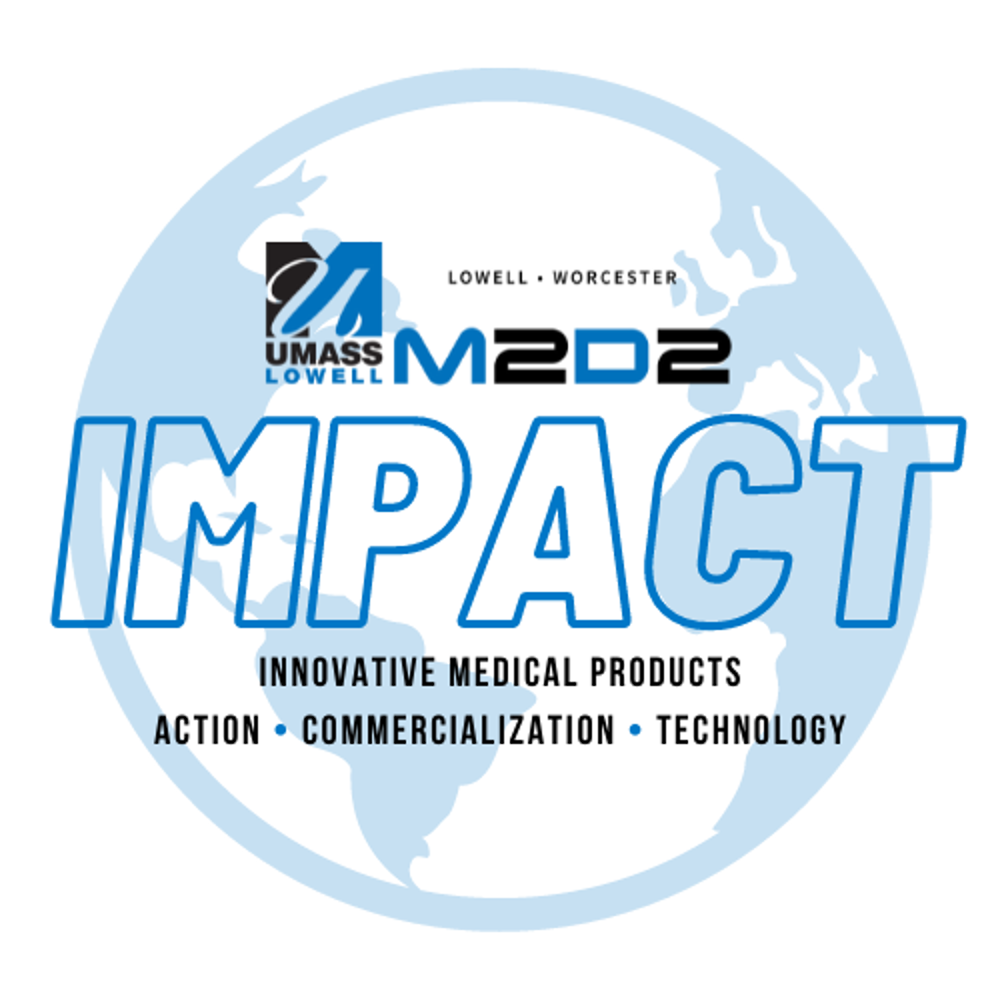 UMass Lowell Medical Device Development Center IMPACT Program logo, which is an incubator acceleration program for early stage startups