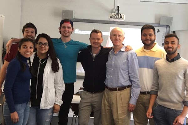 UML students with Peter Mühlmann, founder and CEO of Trustpilot