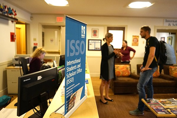The ISSO office at Cumnock Hall is busy with advising sessions