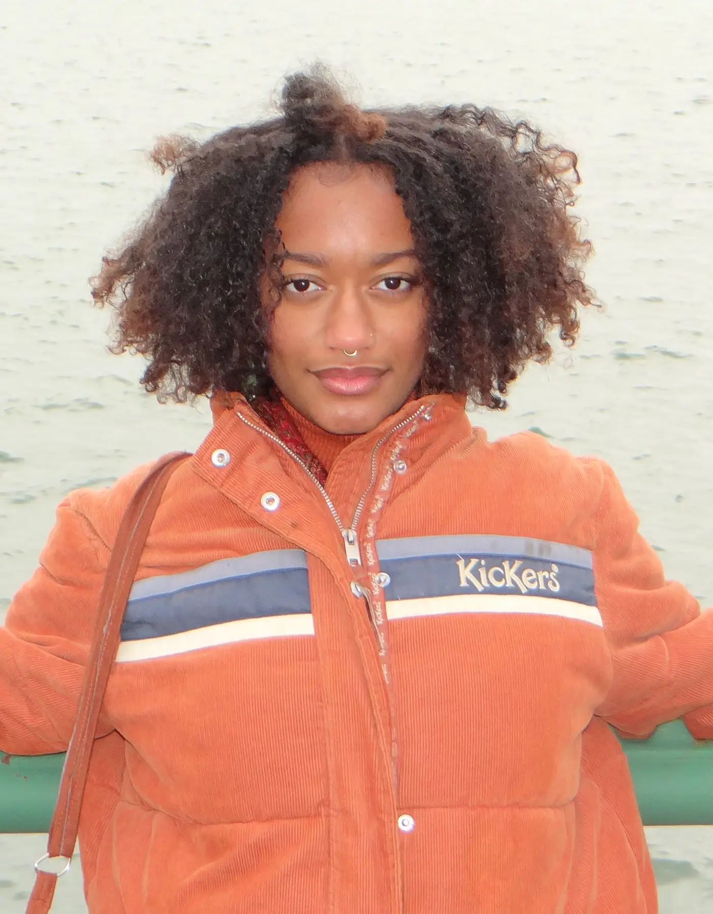 Jaelyn Carr wearing a Kickers jacket.