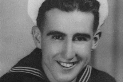black and white photo of Navy Seaman Edward Kittredge