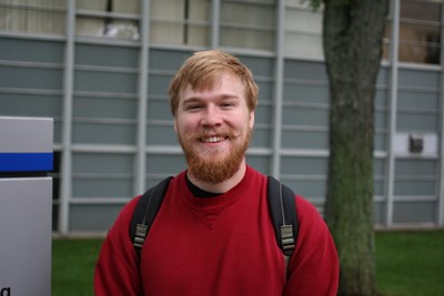 Nicholas Langberg as a student on campus