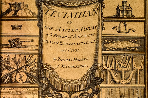 Frontispiece of Hobbes' Leviathan, lower half