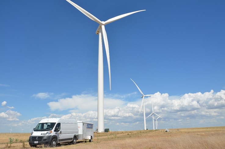 LiDAR Trailer at Wind Farm