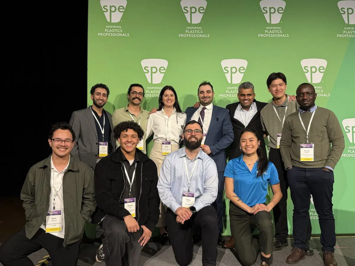 Group photo of students at the Society of Plastics Engineers ANTEC conference.