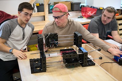 Students works on prototype