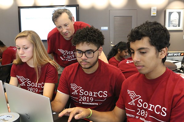 Prof. Fred Martin with SoarCS students