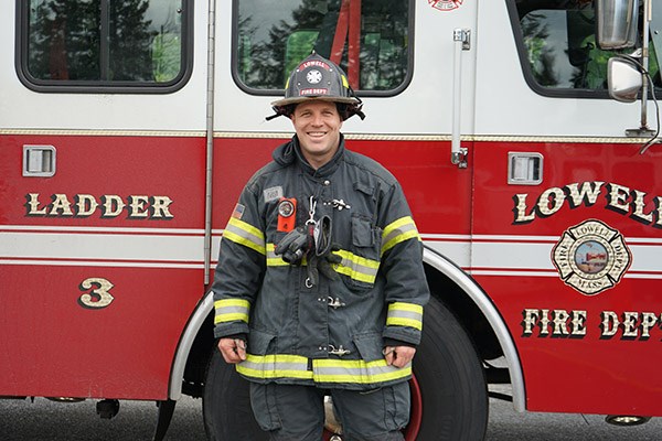 Lowell firefighter David Provencher is in UMass Lowell's new MPA program