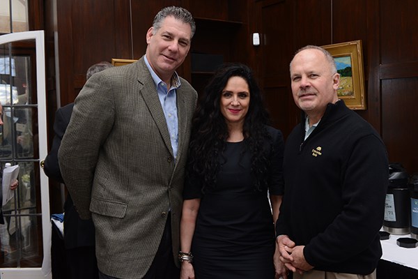 Middlesex County Sheriff Peter Koutoujian; Elizabeth Cerda, administrative attorney in the Massachusetts District Court Department; and Ken Lavallee, former Lowell Police superintendent, at the launch event.