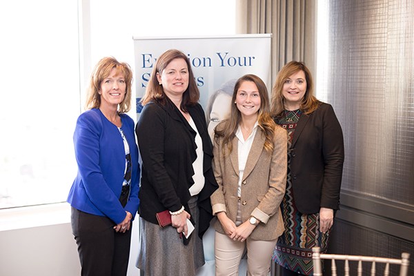 Women's Accounting Leadership Series attendees from UMass Lowell pose for a photo 