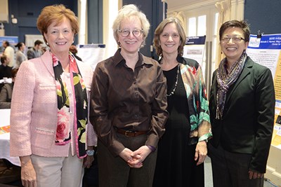 UML Chancellor Jacquie Moloney with NASA scientist Pamela Conrad, Center for Women and Work Director Meg Bond, and Vice-Chancellor for Research and Innovation Julie Chen