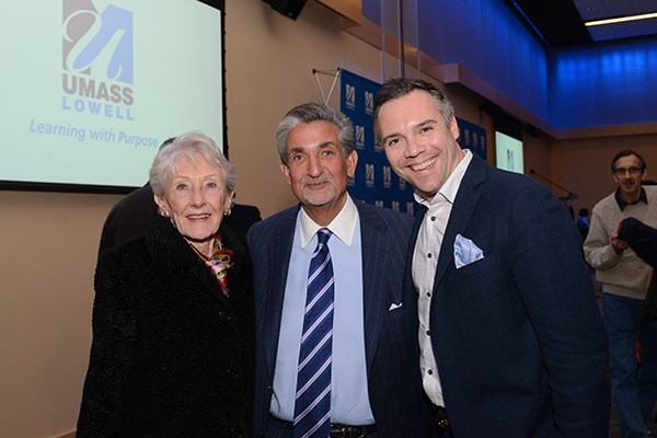 Nancy Donahue with Ted Leonsis and Nick Buzzell at movie screening