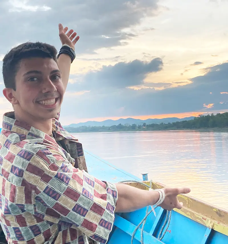 Mars Orfanos on the Mekong River in Thailand.