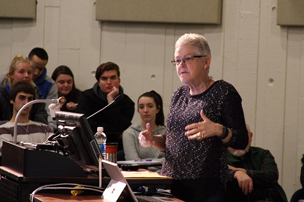 Gina McCarthy speaks to students at O'Leary