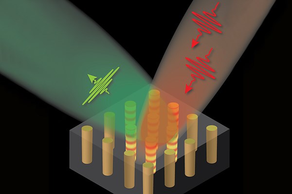 Metamaterial interacting with light