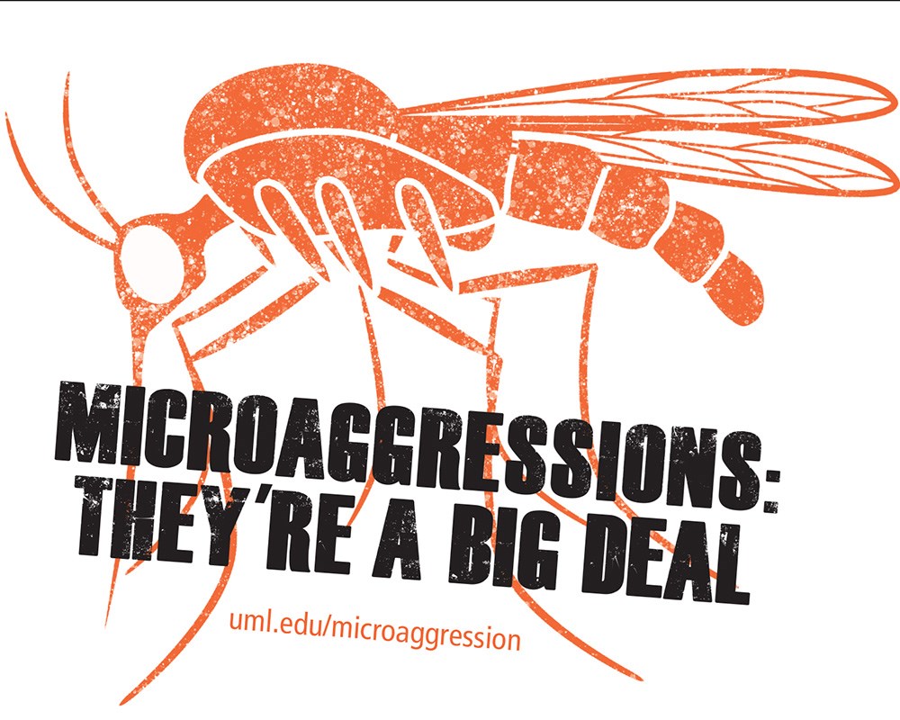 Microaggressions title page with mosquito
