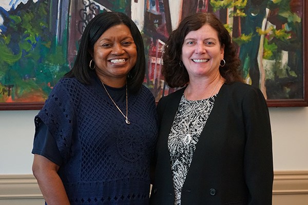 Audrey Frater, director of the STEM Starter Academy and Pathways Center at Middlesex Community College, runs the Engineering Summer Bridge Program with UML Vice Provost for Student Success Julie Nash