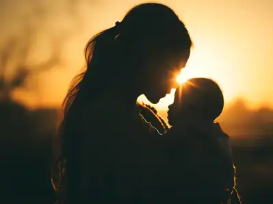 Mother holding baby