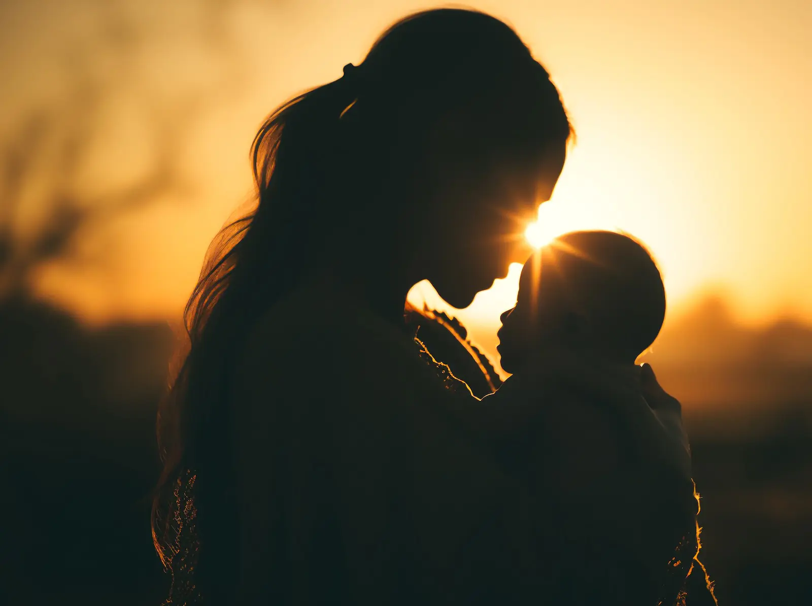 Mother holding baby