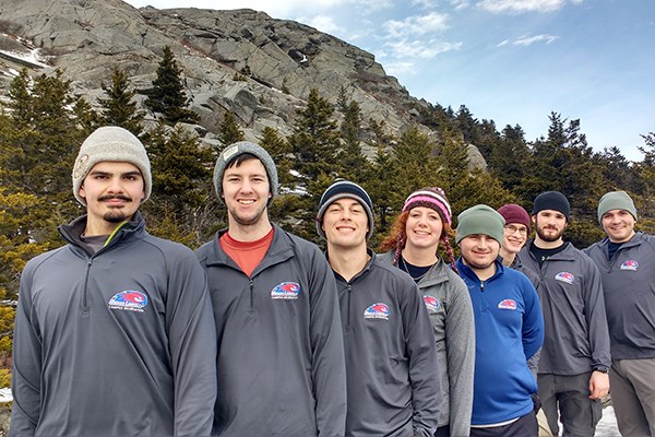 Participants on OAP mountain hiking trip