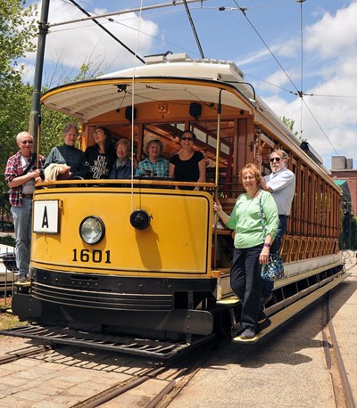 LIRA Members aboard the Lowell Trolley