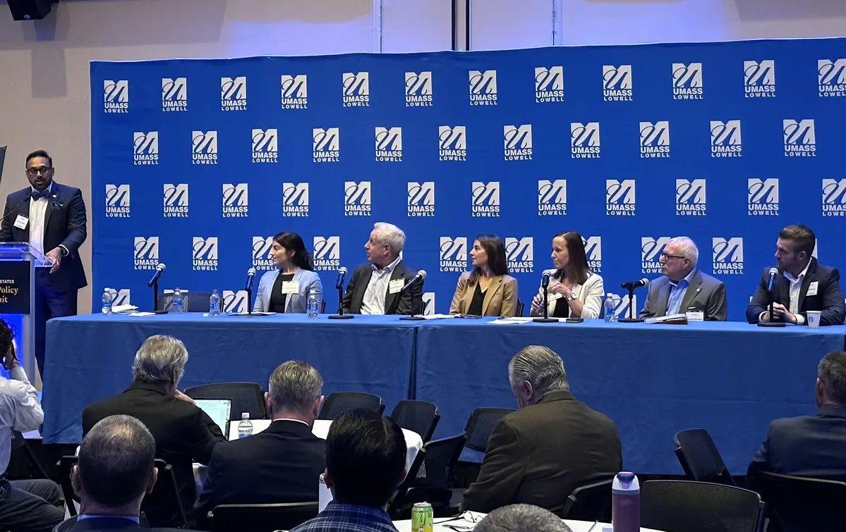 UMass Lowell's Sukesh Aghara leads a panel discussion