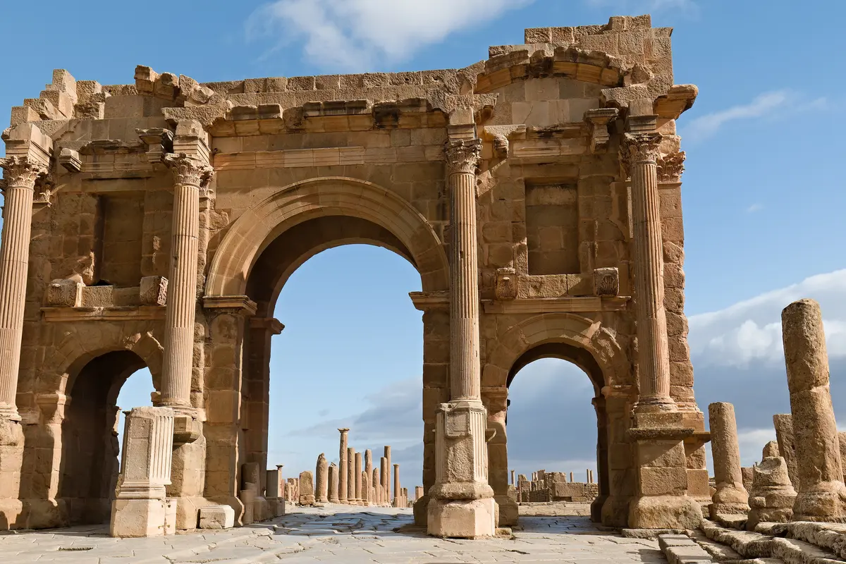 Timgad Archaeological Ruins, Algeria.